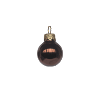 Kerstbal 80 mm chocolade