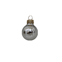 Kerstbal 80 mm zilver