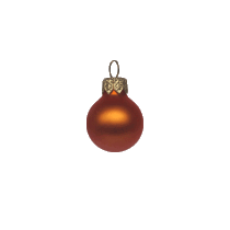 Kerstbal 80 mm brons