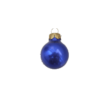 Kerstbal 80 mm metallic blauw
