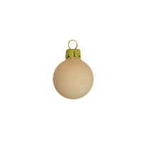 Kerstbal 80 mm beige