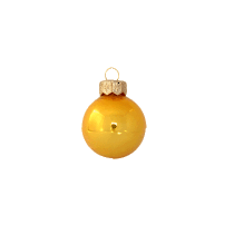Kerstbal 80 mm geel