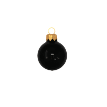Kerstbal 80 mm zwart