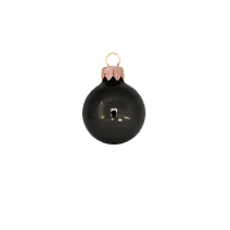 Kerstbal 80 mm donkergrijs