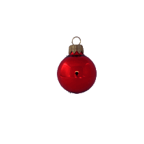 Kerstbal 80 mm rood