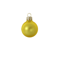 kerstbal 60 mm mat geel met eigen logo bedrukken