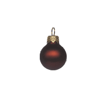 Kerstbal 80 mm chocolade