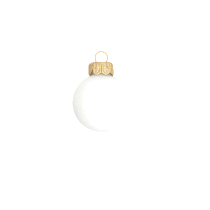Kerstbal 80 mm wit