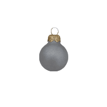 Kerstbal 80 mm metallic zilver