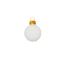 Kerstbal 80 mm wit