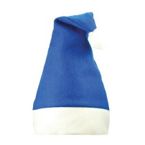 Kerstmuts Kobalt acc. Wit