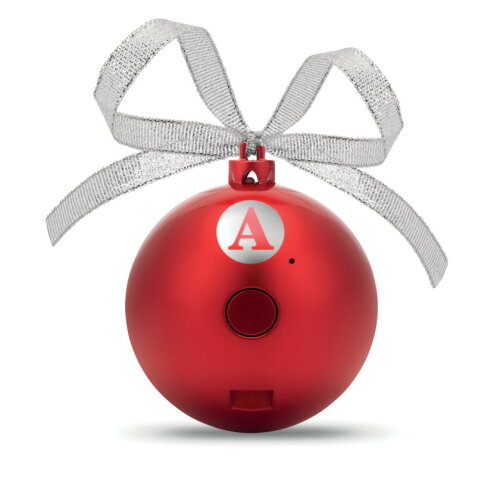 JINGLE BALL Bluetooth speaker kerstbal rood bedrukken
