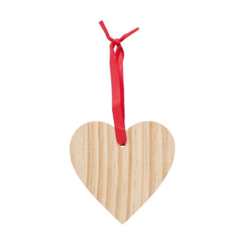 Houten kerstornament Hart