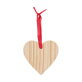 Houten kerstornament Hart